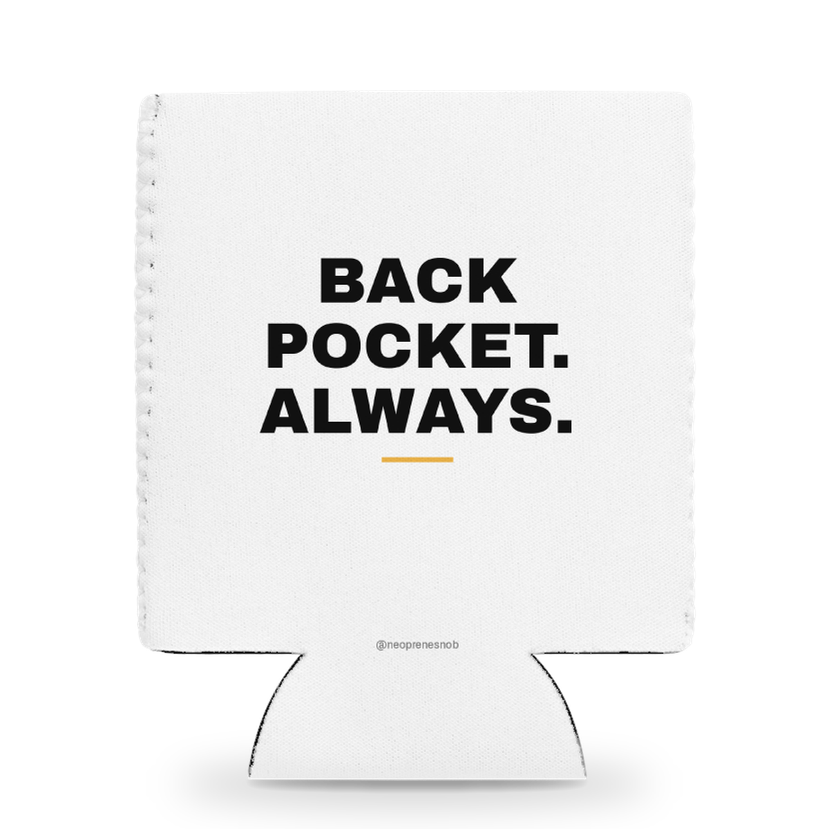 Back Pocket, Always Snob Sleeve: front (v3 gray handle)