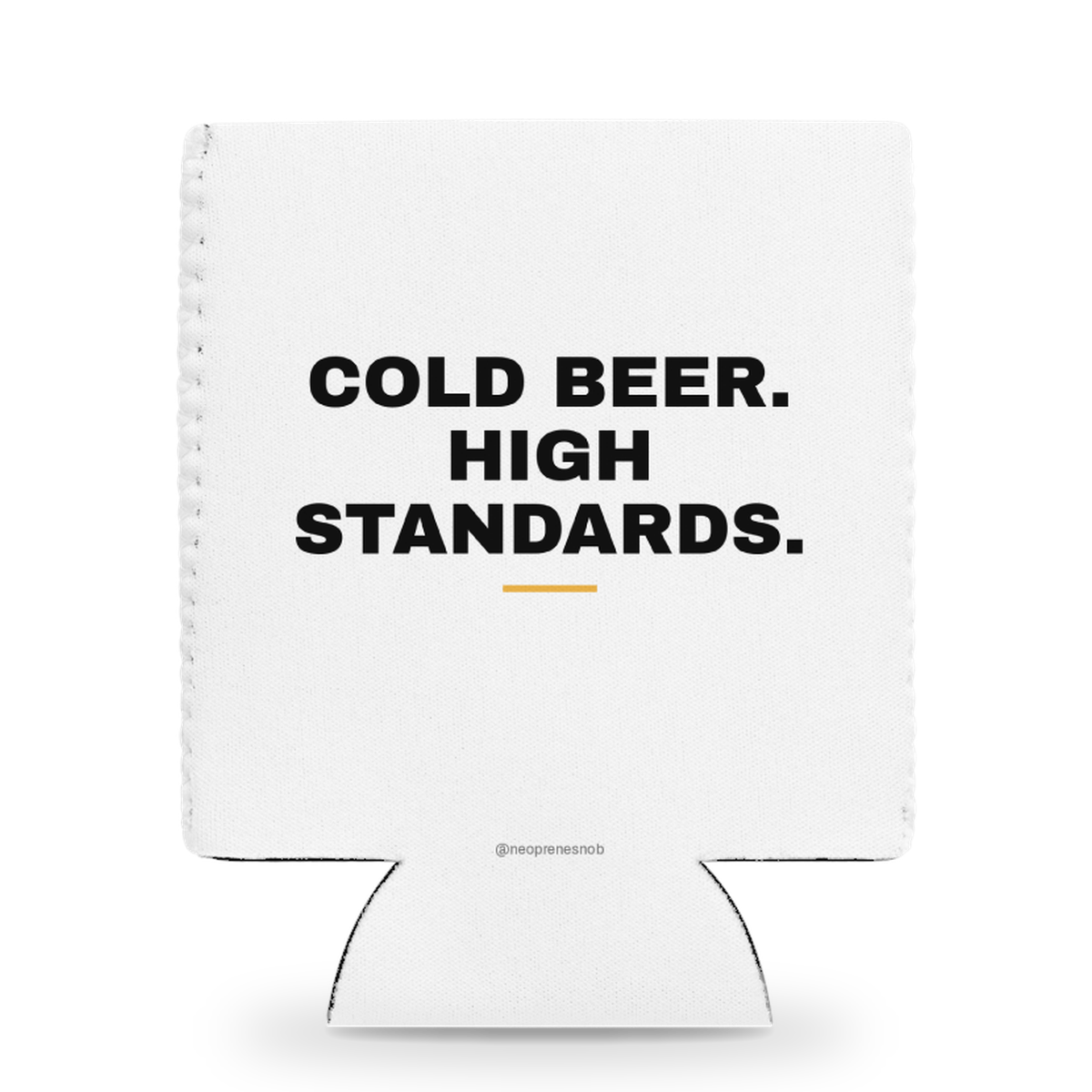 Cold Beer, High Standards Snob Sleeve: front (v3 gray handle)