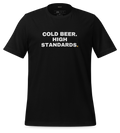 Cold Beer, High Standards Tee (Black): front